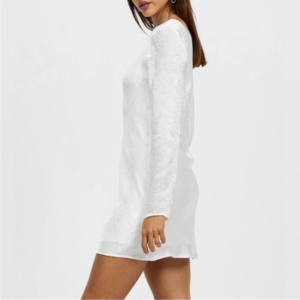 Third Form White Running Water Bias One Shoulder Mini Dress NWT - Picture 7 of 7